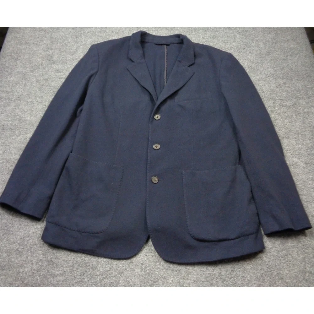 Wills Rosedale Blazer Mens 42R Blue Unstructured Surgeon Cuff Huckberry
